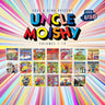 Uncle Moishy Volumes 1-19 audio USB front packaging, showing the nineteen album covers in a grid under an AUDIO USB badge