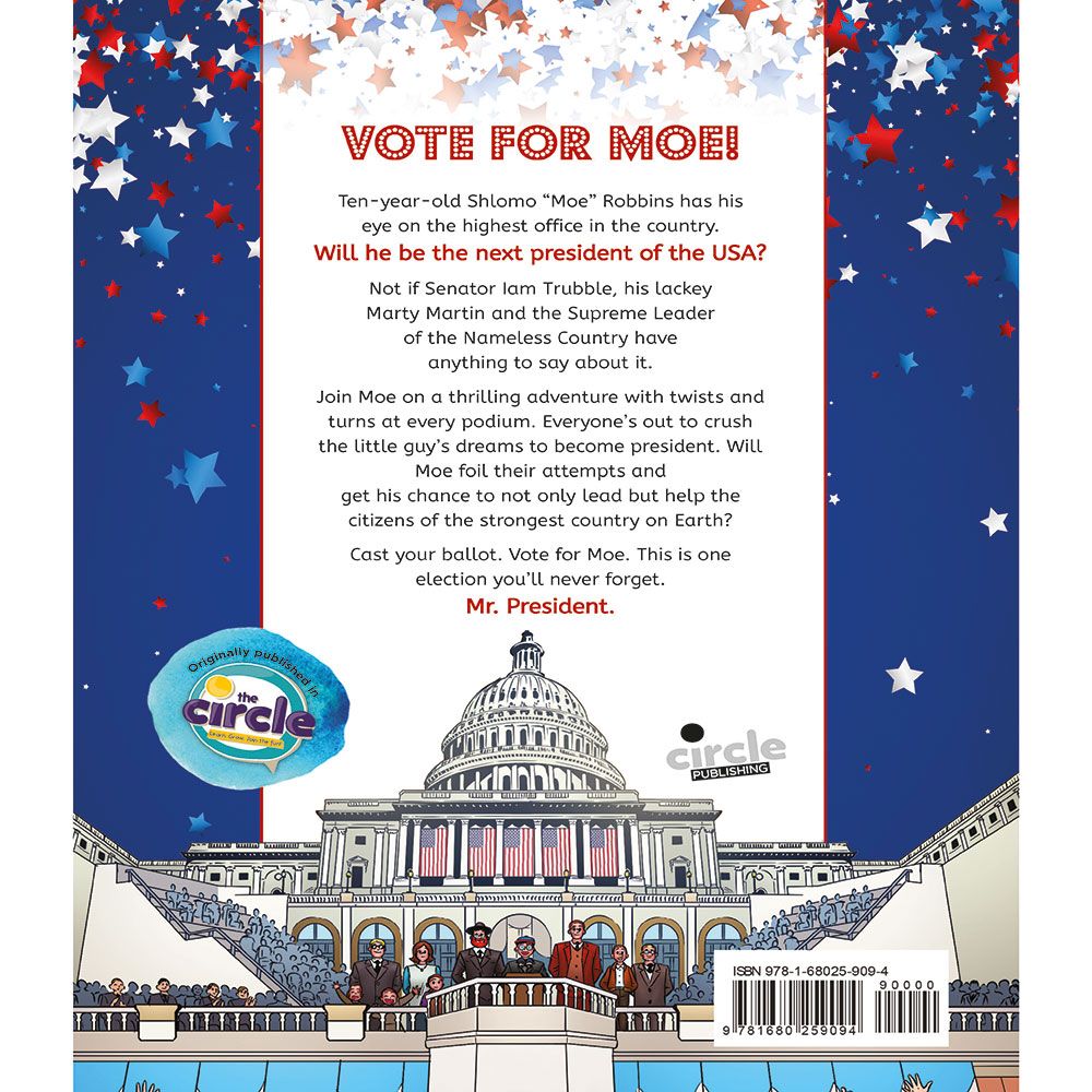 Back cover of Mr. President by Meira Aarons, with the summary and barcode