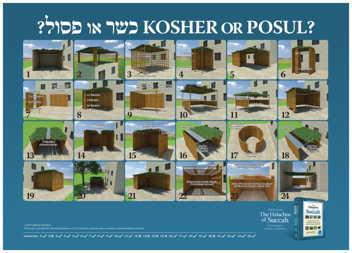 Halachos of Succah Poster — cover Hardcover | Judaica Square Lakewood