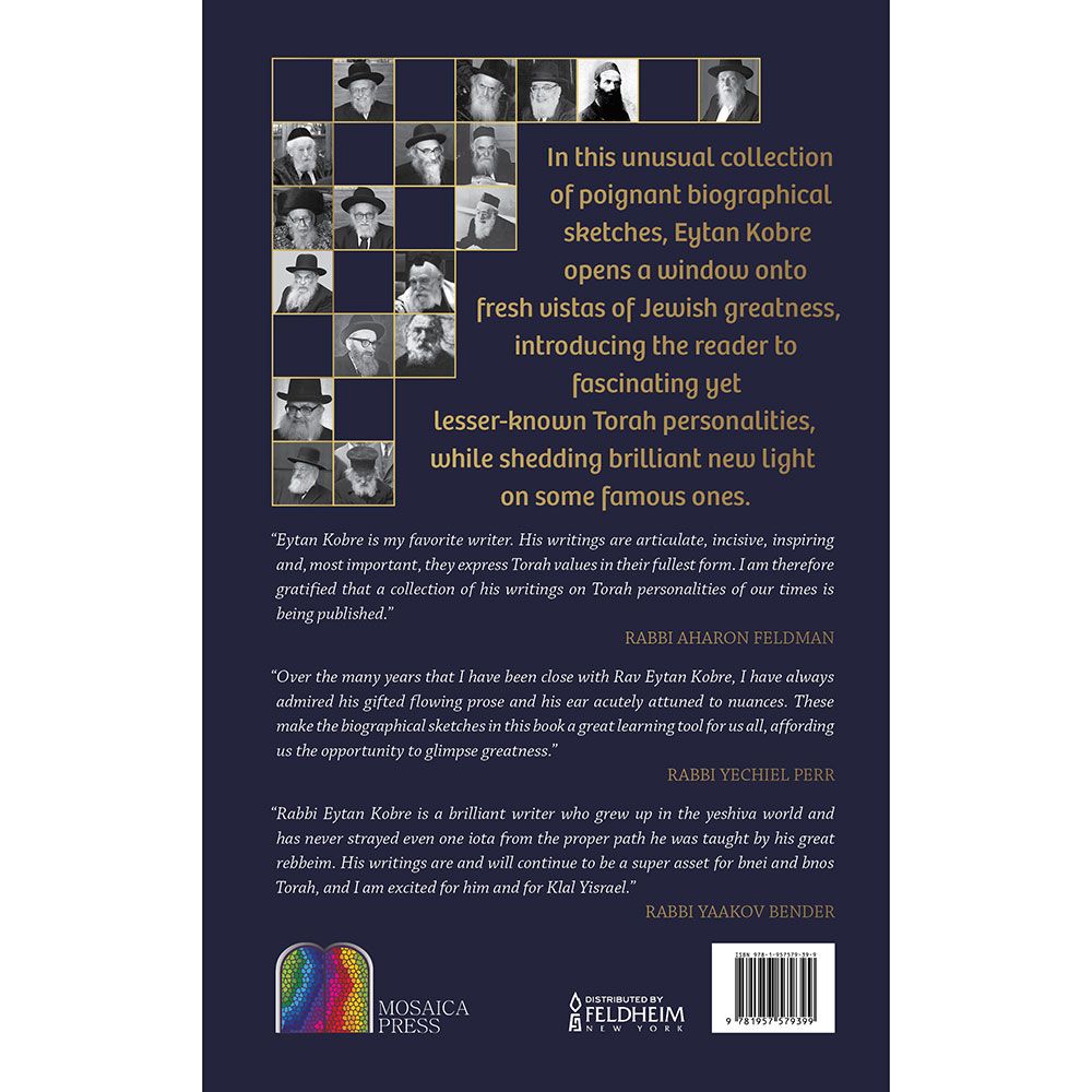 Back cover of Greatness by Eytan Kobre, with the summary and barcode