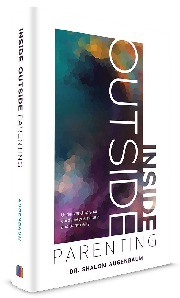 3D view of Inside-Outside Parenting by Dr. Shalom Augenbaum, hardcover edition