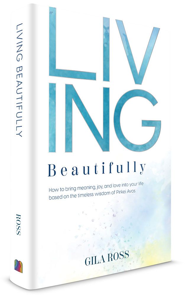 3D view of Living Beautifully by Gila Ross, hardcover edition