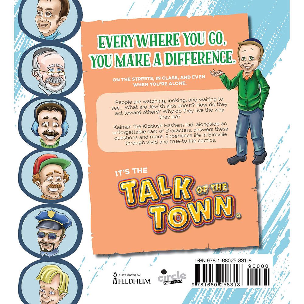Back cover of Talk of the Town by Zahava Emanuel, MSW, with the summary and barcode
