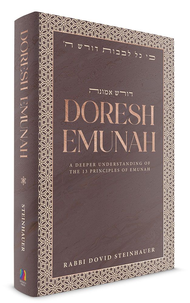 3D view of Doresh Emunah by Rabbi Dovid Steinhauer, hardcover edition