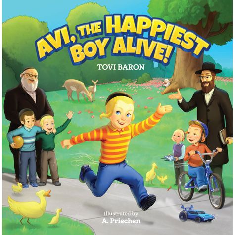 Avi, The Happiest Boy Alive (hard) — front cover hardcover | Judaica Square Lakewood