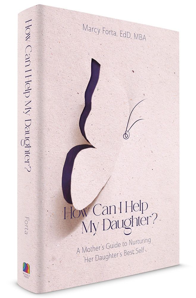 3D view of How Can I Help My Daughter? by Marcy Forta, EdD, MBA, hardcover edition
