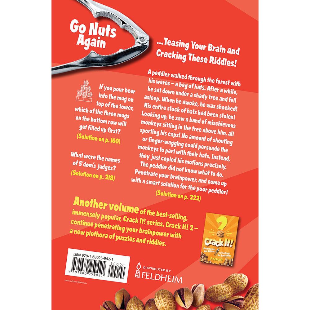 Back cover of Crack It! Volume 2 by P Scharff, with the summary and barcode