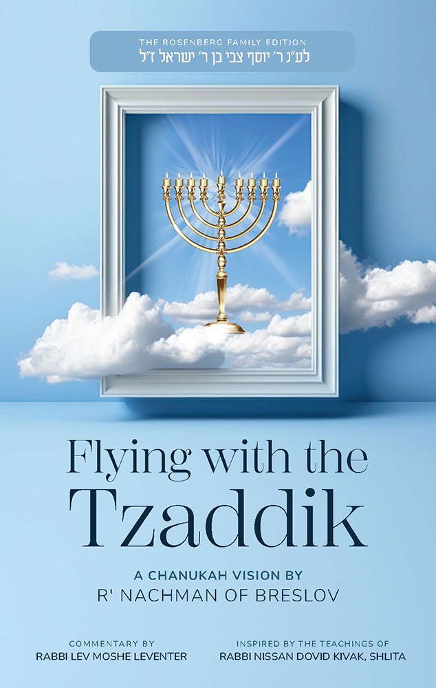 Flying with the Tzaddik — front cover hardcover | Judaica Square Lakewood