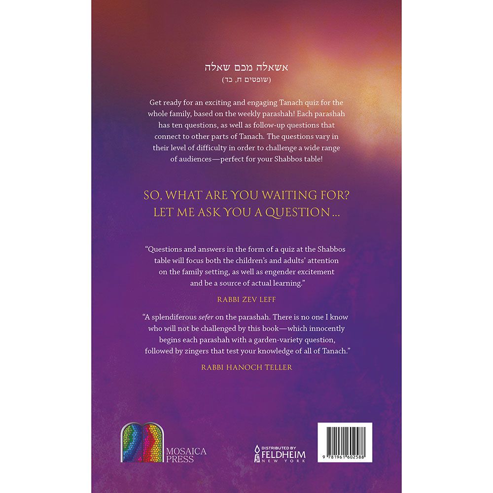 Back cover of Let Me Ask You A Question by Avigail Rowe, with the summary and barcode