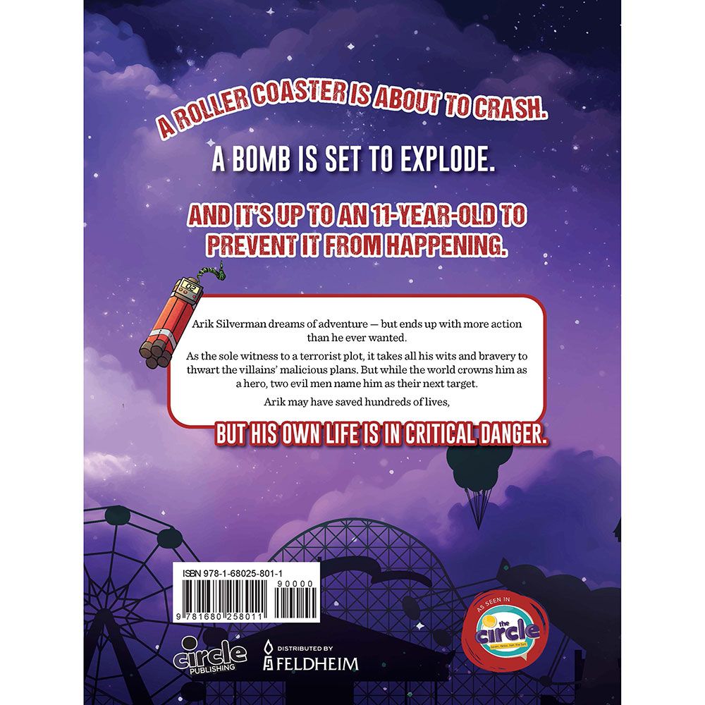 Back cover of The Nachash by Yitty Sekula, with the summary and barcode