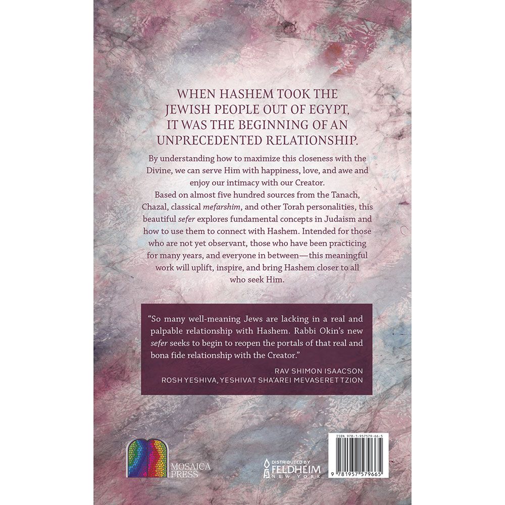 Back cover of Hashem, An Introduction To The Creator by Rabbi Avi Okin, MSW, with the summary and barcode