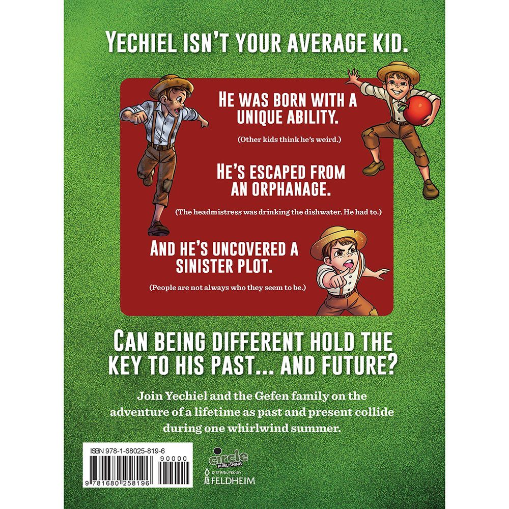Back cover of Mystery Harvest by Yitty Sekula, with the summary and barcode