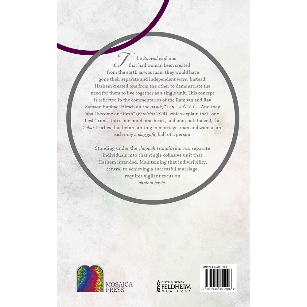 Back cover of The Eternal Marriage Bond by Chaim Press, with the summary and barcode