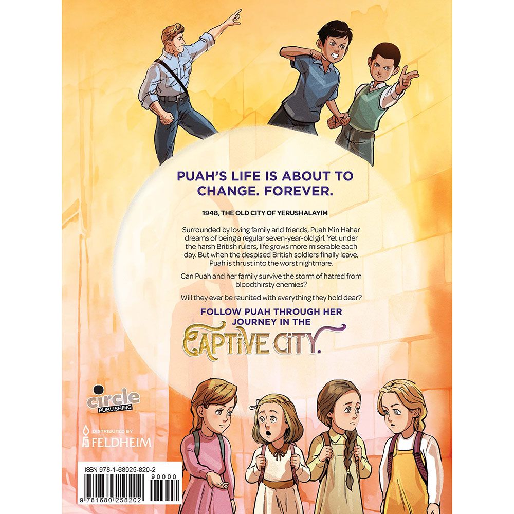Back cover of Captive City (Comic) by Rochel Braverman, with the summary and barcode