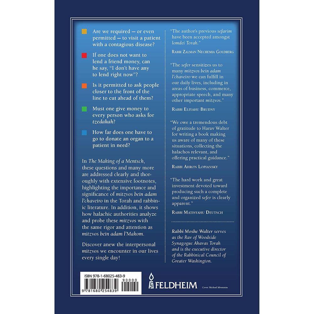 The Making of a Mentsch — back | Judaica Square Lakewood