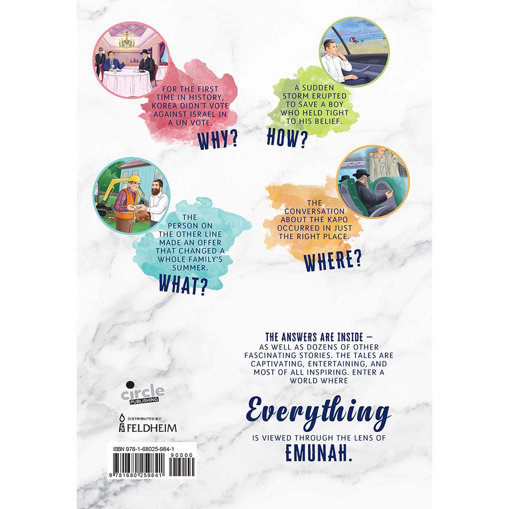 Back cover of Everything Emunah by Chaya Sara Panski, with the summary and barcode