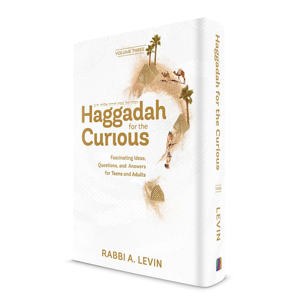 3D view of Haggadah for the Curious, Volume 3 by Rabbi A. Levin, hardcover edition