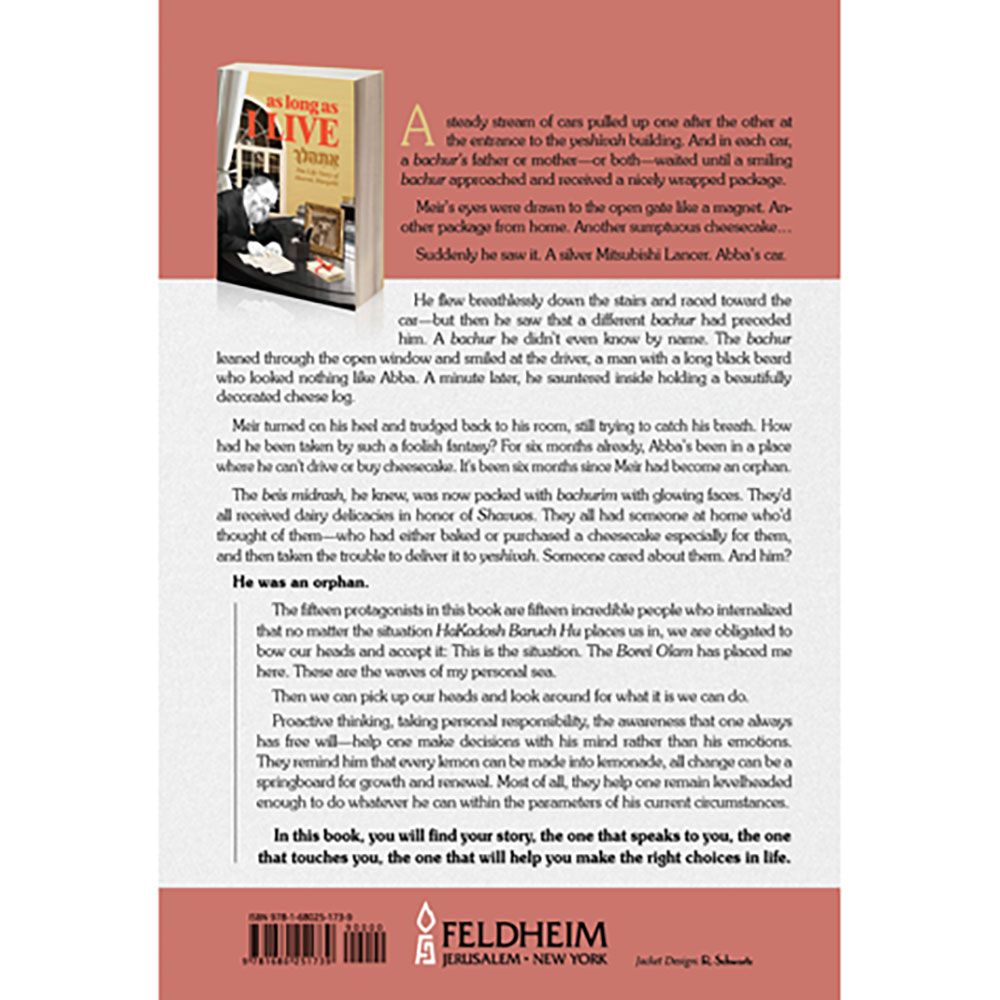 Back cover of The Impact of As Long As I Live, Volume 2 by Aharon Margalit, with the summary and barcode