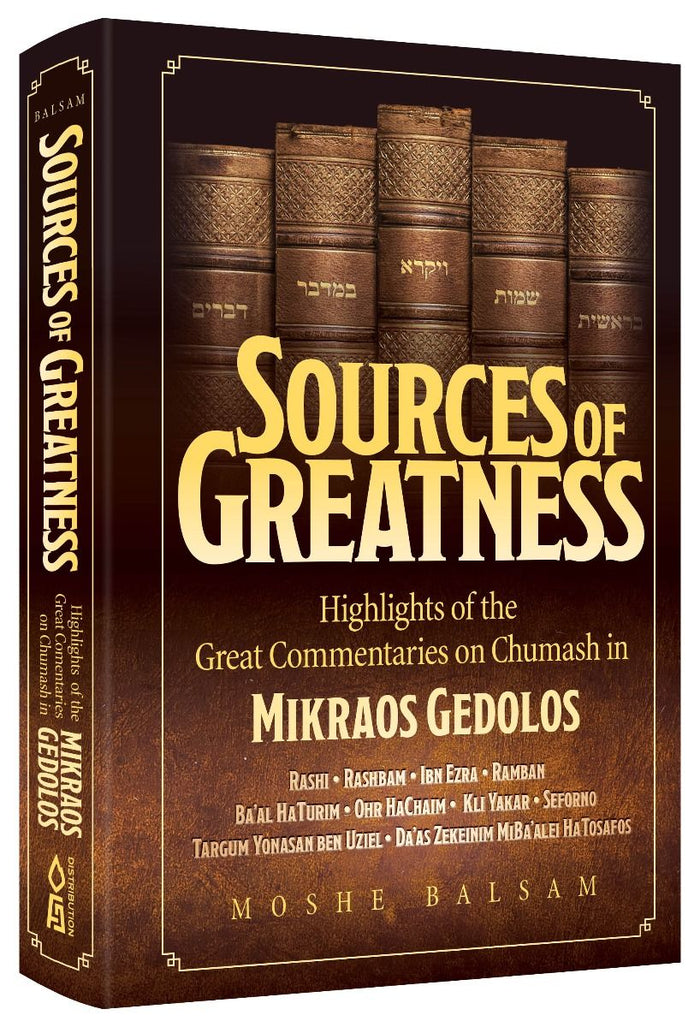 Sources of Greatness — front cover hardcover | Judaica Square Lakewood