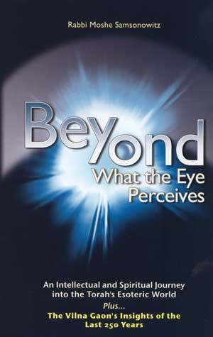 Beyond What the Eye Perceives — front cover hardcover | Judaica Square Lakewood
