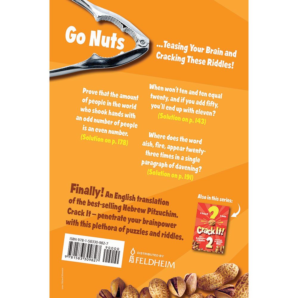 Back cover of Crack It! by P. Scharff, with the summary and barcode
