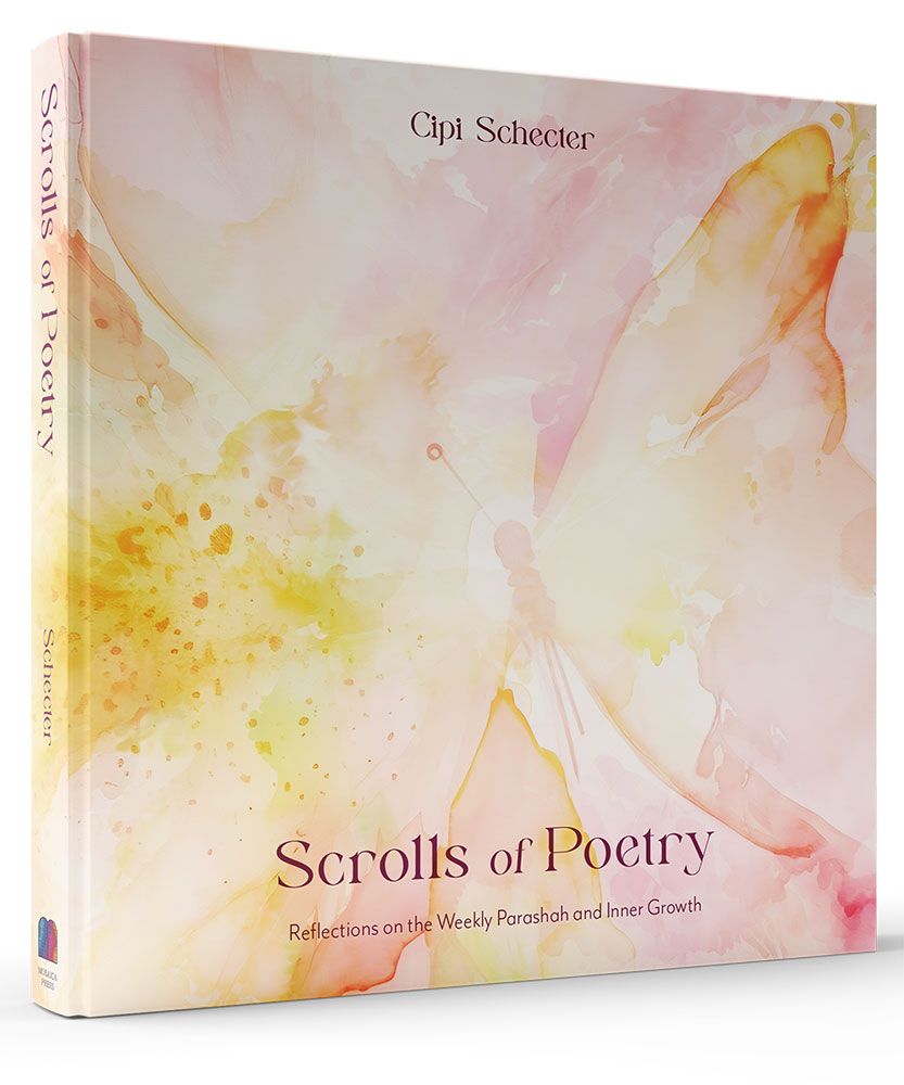 3D view of Scrolls of Poetry by Cipi Schecter, hardcover edition
