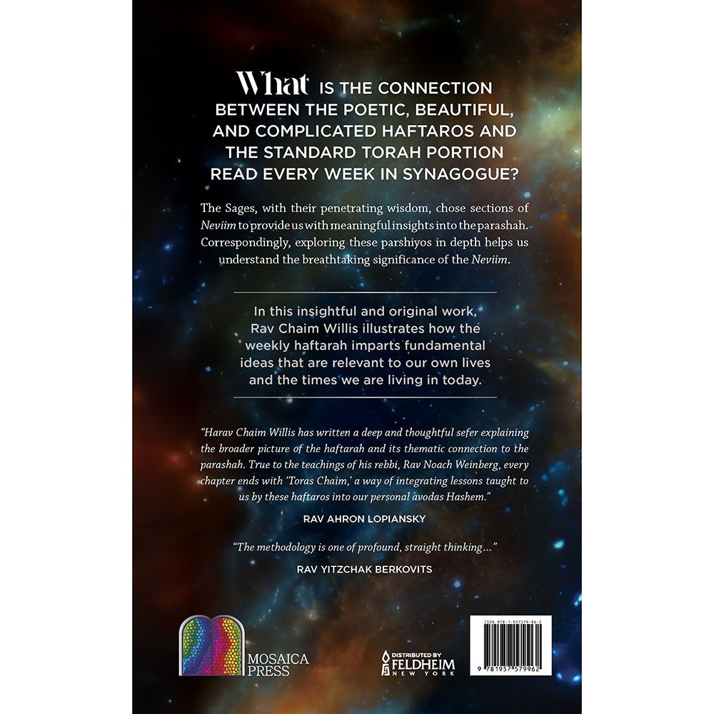 Back cover of From Creation to Redemption by Rabbi Chaim Willis, with the summary and barcode
