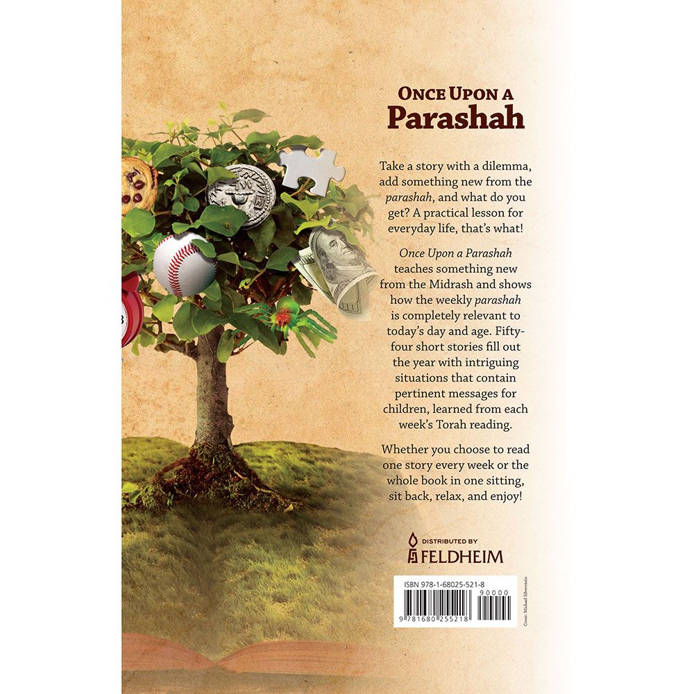 Back cover of Once Upon a Parashah by Stories for Children, with the summary and barcode