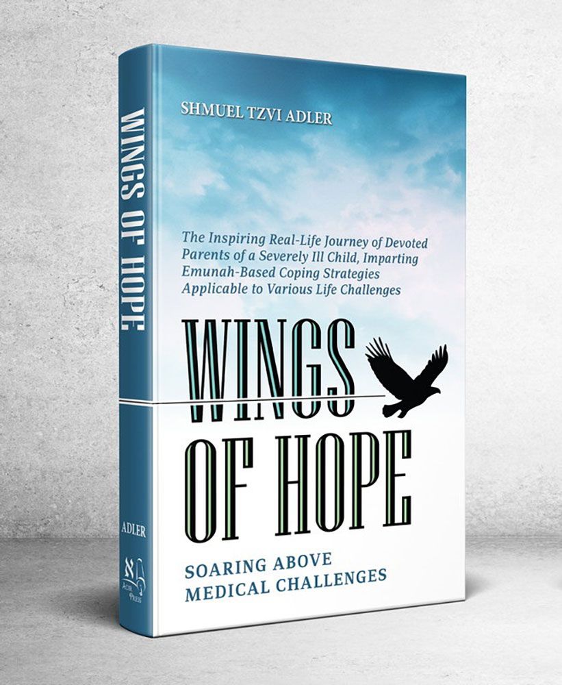 3D view of Wings of Hope by Shmuel Tzvi Adler, hardcover edition