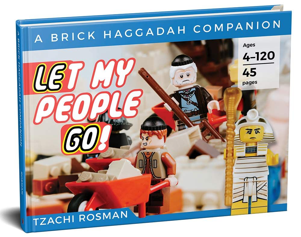 3D view of Let My People Go Haggadah: A Brick Haggadah Companion by Tzachi Rosman, hardcover edition