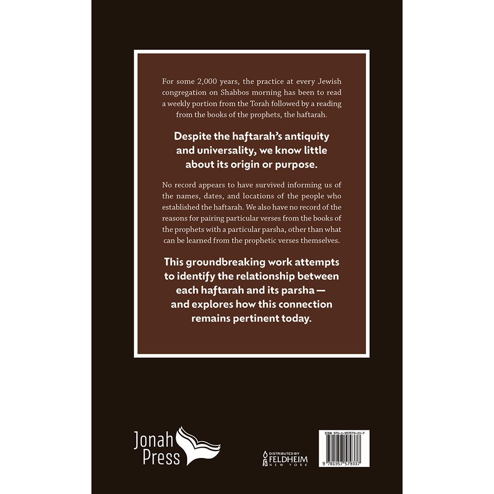 Back cover of The Haftarah and its Parasha by Richard W. Golden, with the summary and barcode