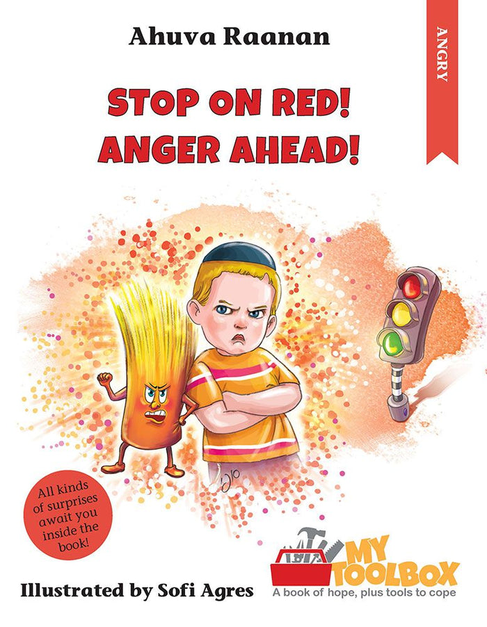 Stop on Red, Anger Ahead! (Hard/lamin) — front cover hardcover | Judaica Square Lakewood