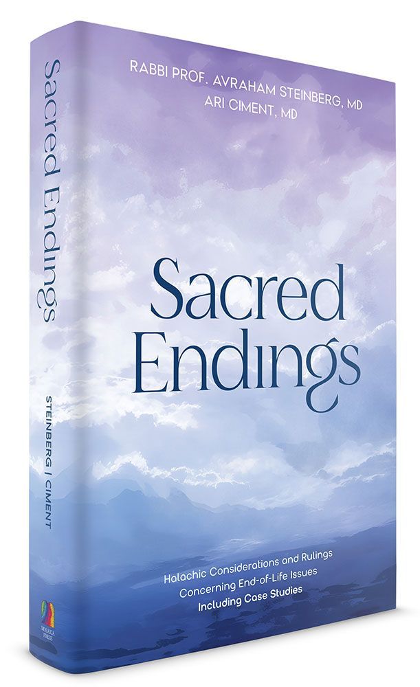 Sacred Endings shown in a three-dimensional view that shows the spine width of the 324-page volume