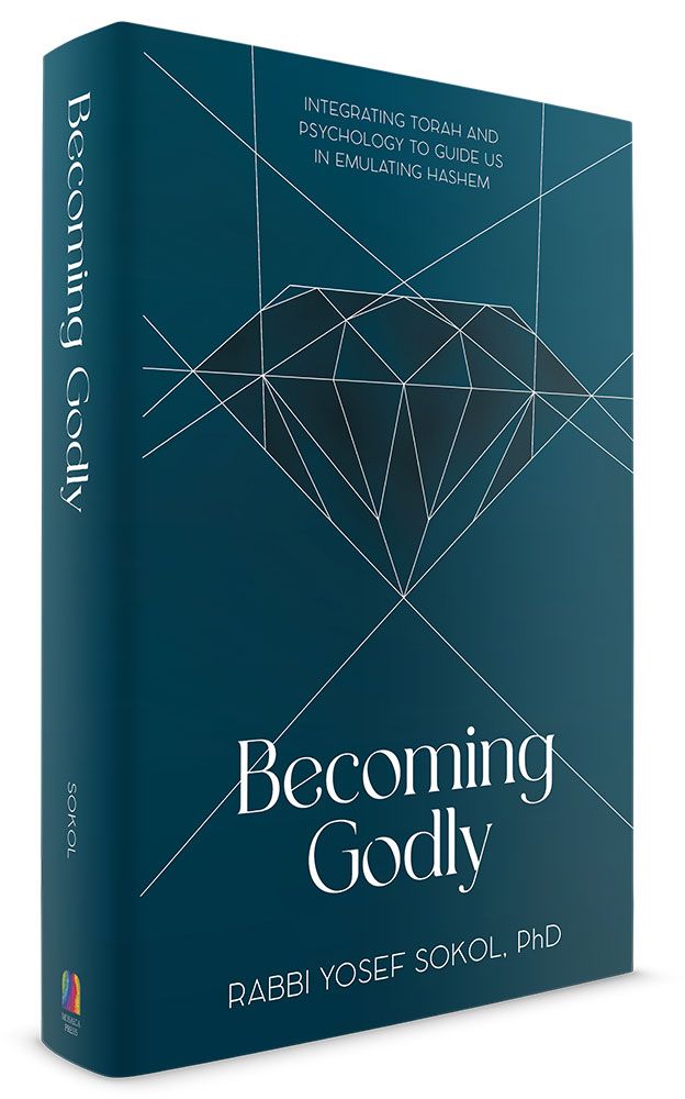 3D view of Becoming Godly: Integrating Torah and Psychology by Rabbi Yosef Sokol, hardcover edition