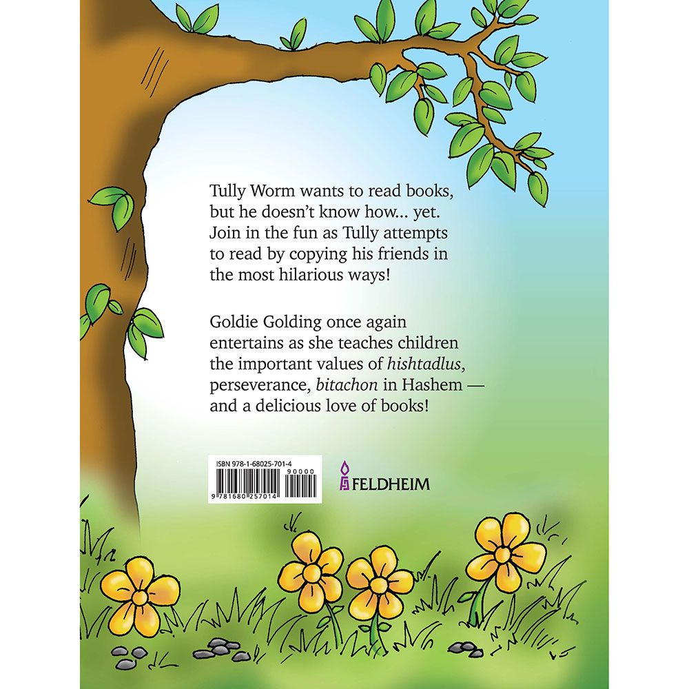 Back cover of Tully Gets Hooked on Books by Goldie Golding, with the summary and barcode