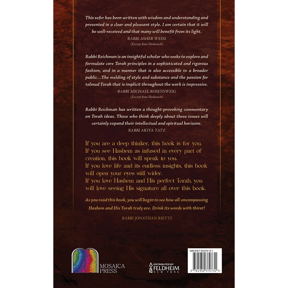 Back cover of The Journey to Your Ultimate Self by Rabbi Shmuel Reichman, with the summary and barcode