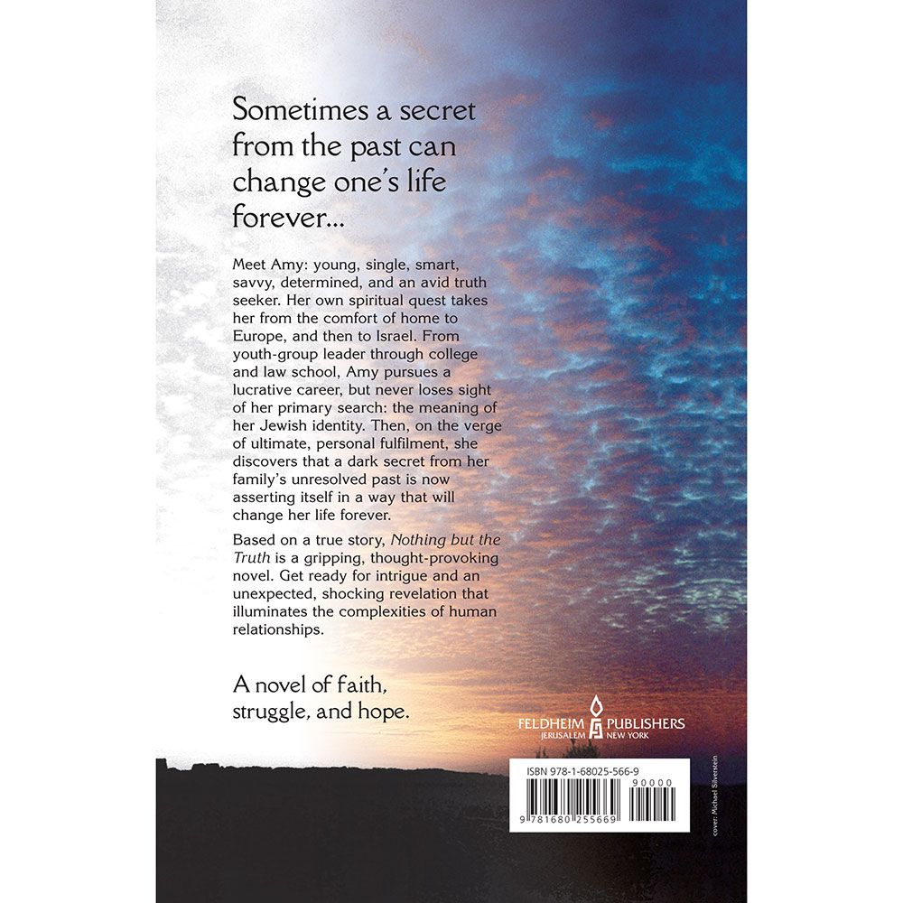 Back cover of Nothing But the Truth by Leah Friedman, with the summary and barcode