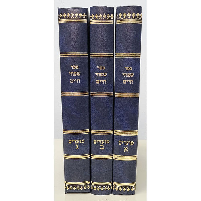 Cover of Sifsei Chaim: Moadim, 3-Volume Set (Hebrew) by Rabbi Chaim Friedlander, hardcover edition