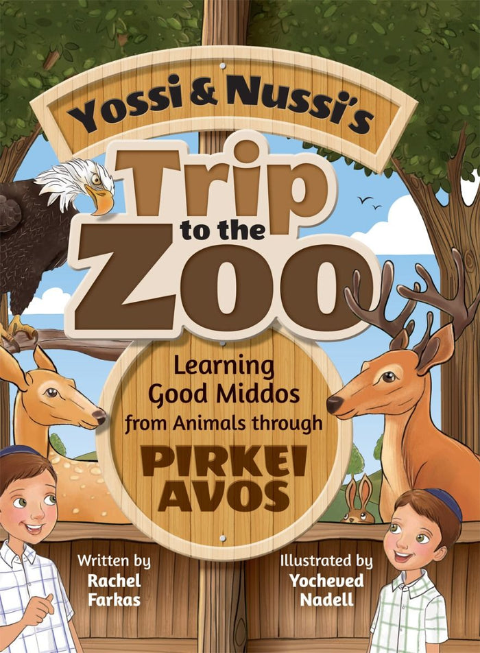 Yossi and Nussi's Trip to the Zoo — front cover hardcover | Judaica Square Lakewood