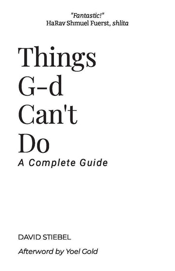 Things G-d Can't Do — front cover | Judaica Square Lakewood