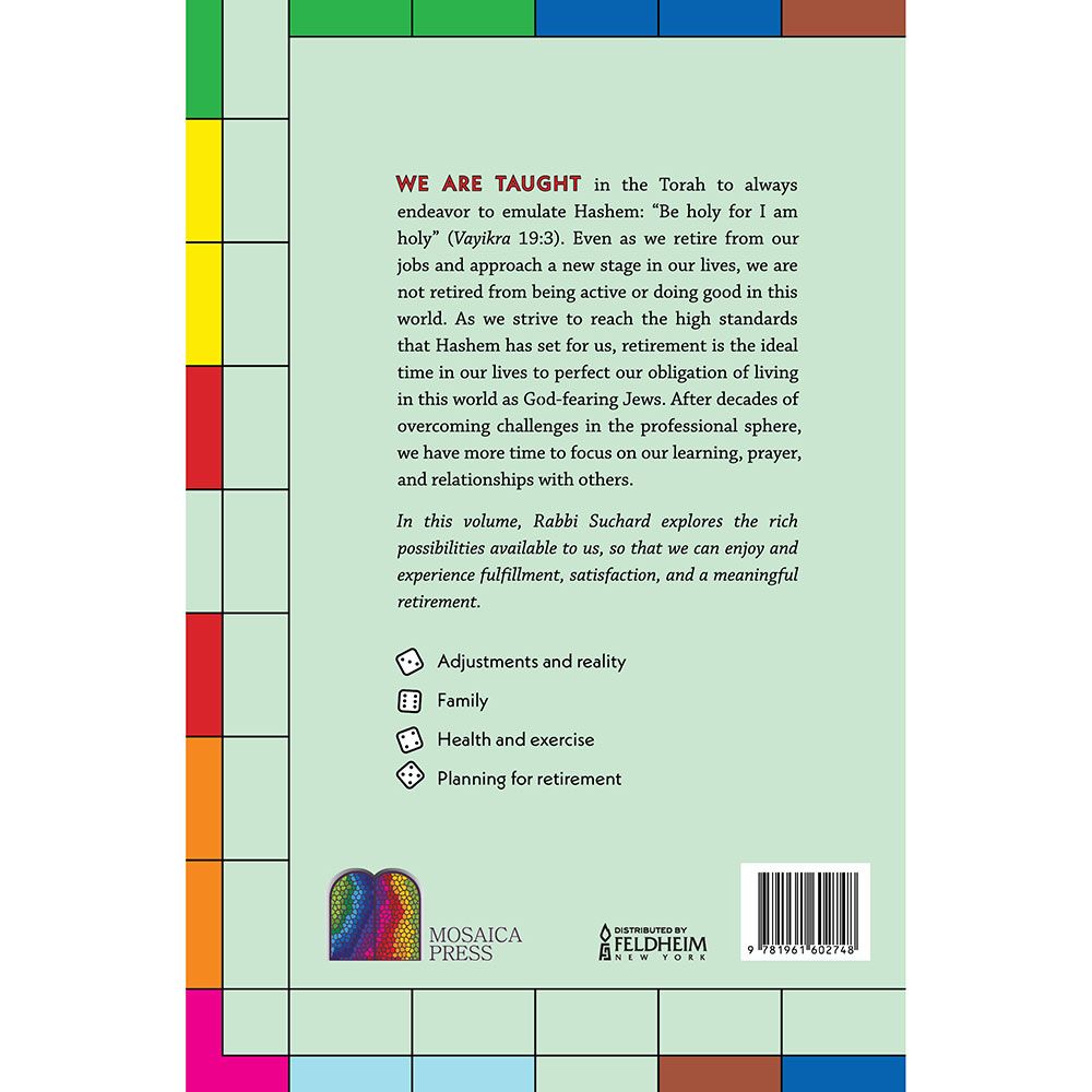 Back cover of Retirement by Rabbi Tzadok Shmuel Suchard, with the summary and barcode