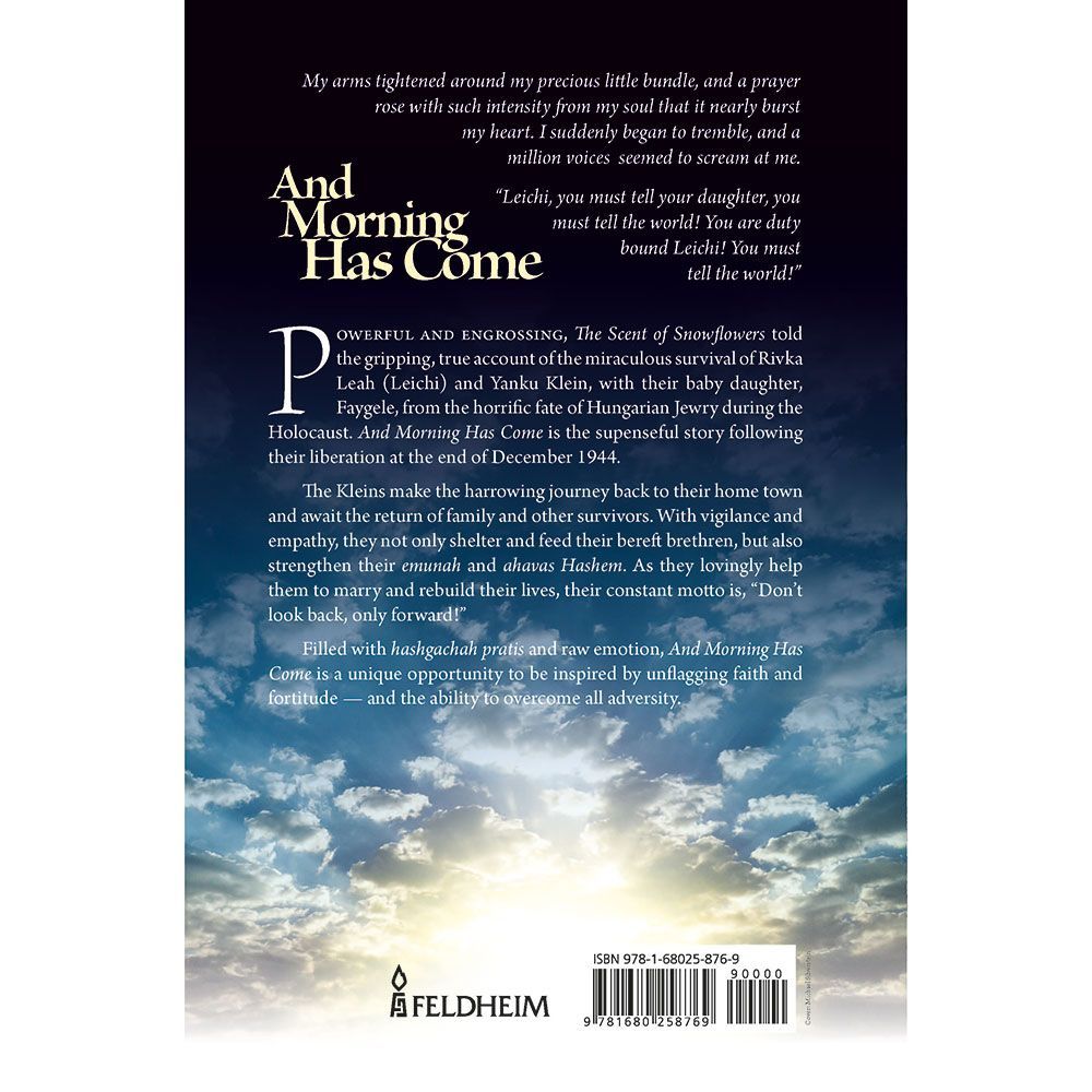 And Morning Has Come, paperback — back cover | Judaica Square Lakewood