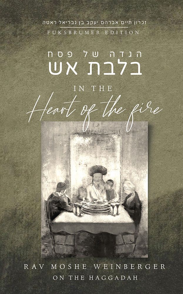 Haggadah - In the Heart of the Fire — front cover hardcover | Judaica Square Lakewood