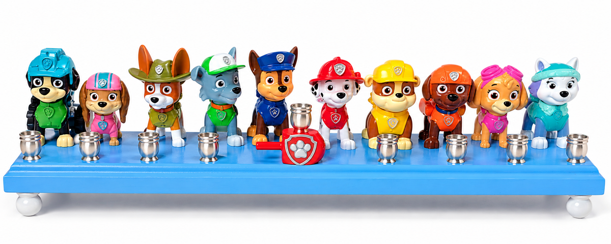 Paw Patrol Full Patrol menorah alternate view