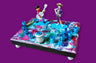 Coco Hanukkah menorah with repurposed character figures
