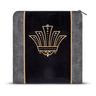 Velvet tallis and tefillin bag set with embroidery and crystal accents, design 442B6