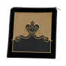 Velvet tallis and tefillin bag set with embroidery and crystal accents, design 482B2