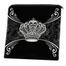 Velvet tallis and tefillin bag set with embroidery and crystal accents, style 398