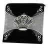 Velvet tallis and tefillin bag set with embroidery and crystal accents, style 399