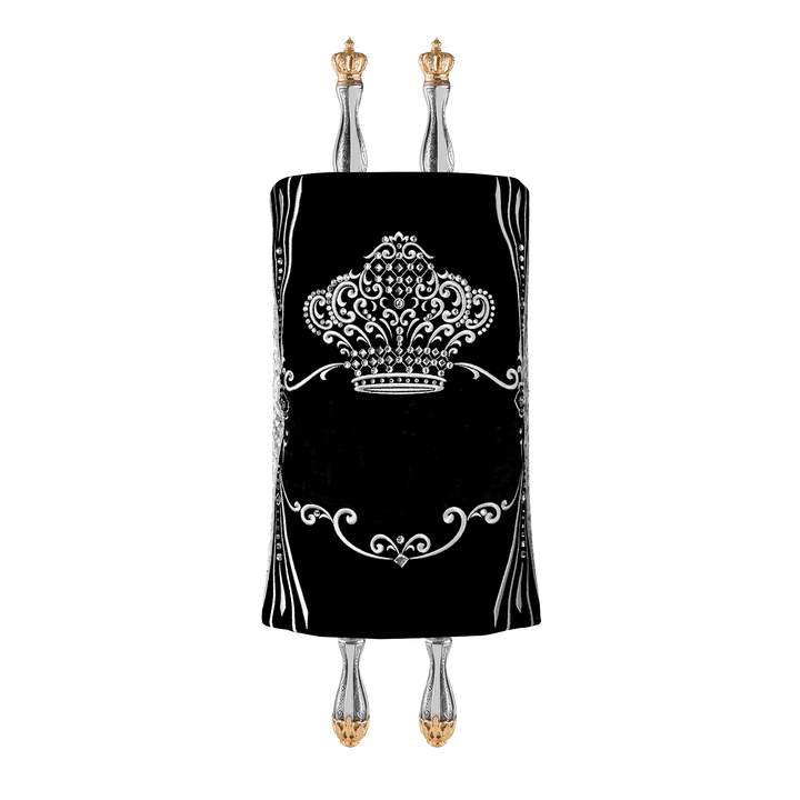 Velvet Torah Mantle - Style #1315 - Black
